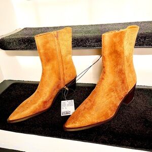 Zara Tan Ankle Boots